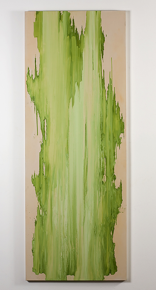 Painting - green vertical